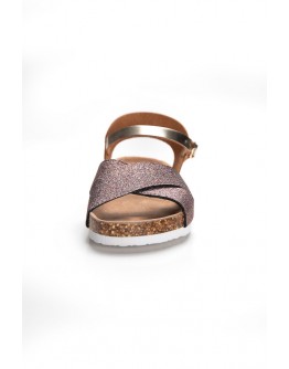 BIO SANDALS WITH GLITTER AND STRAPS