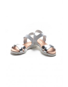SILVER/WHITE SANDALS Oh! My Sandals